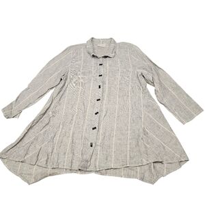 Habitat Striped Shirt 100% linen
